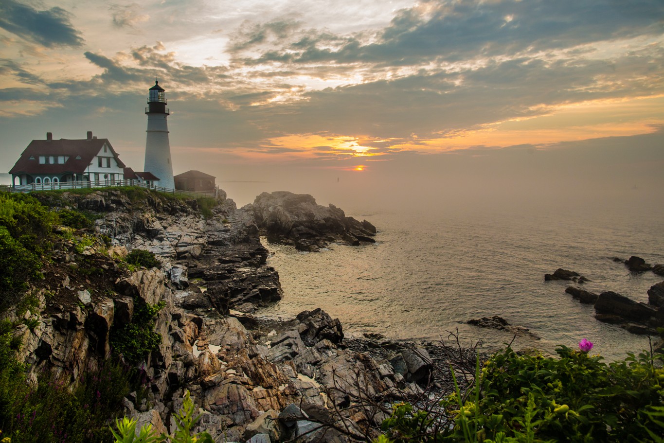 Lighthouse Sunrise Portland Maine