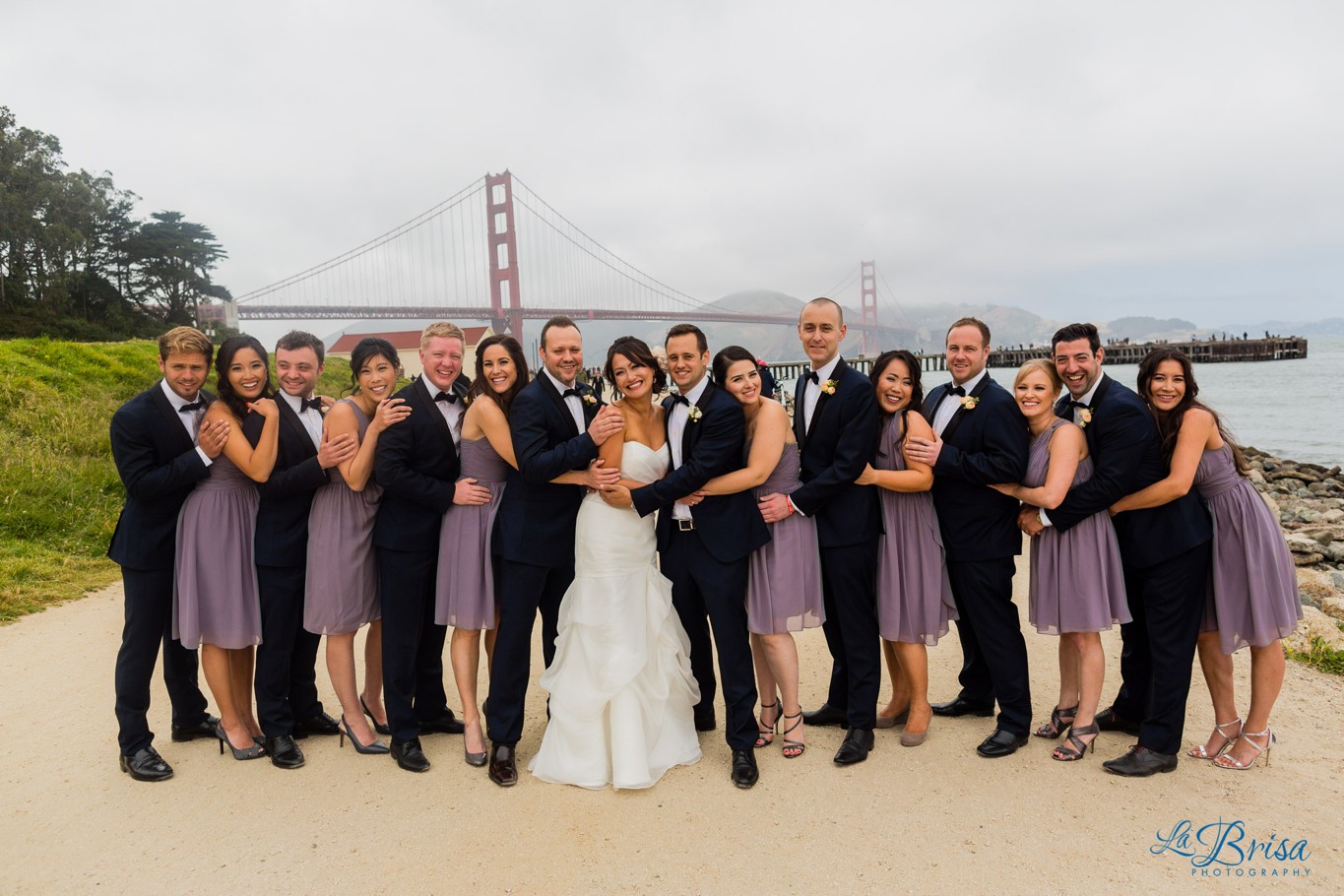 Wedding Party Golden Gate Bridge San Francisco Chris Hsieh La Brisa Photography