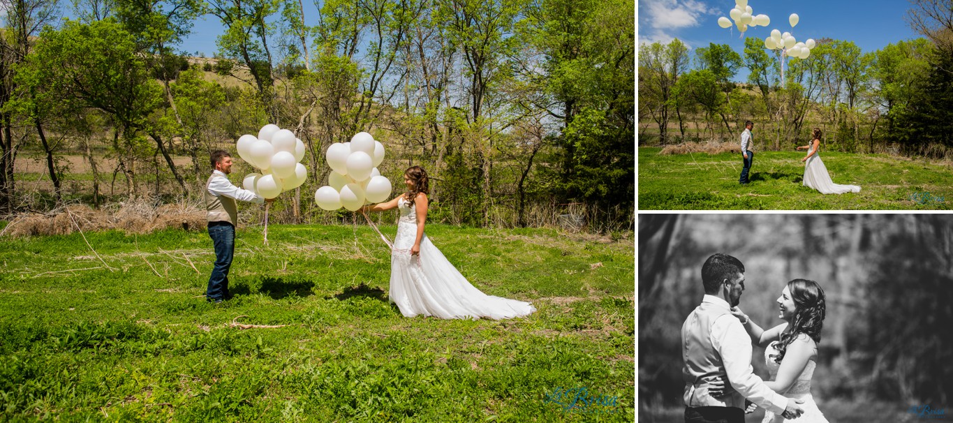First look with Balloons Wedding Photography La Brisa Chris Hsieh