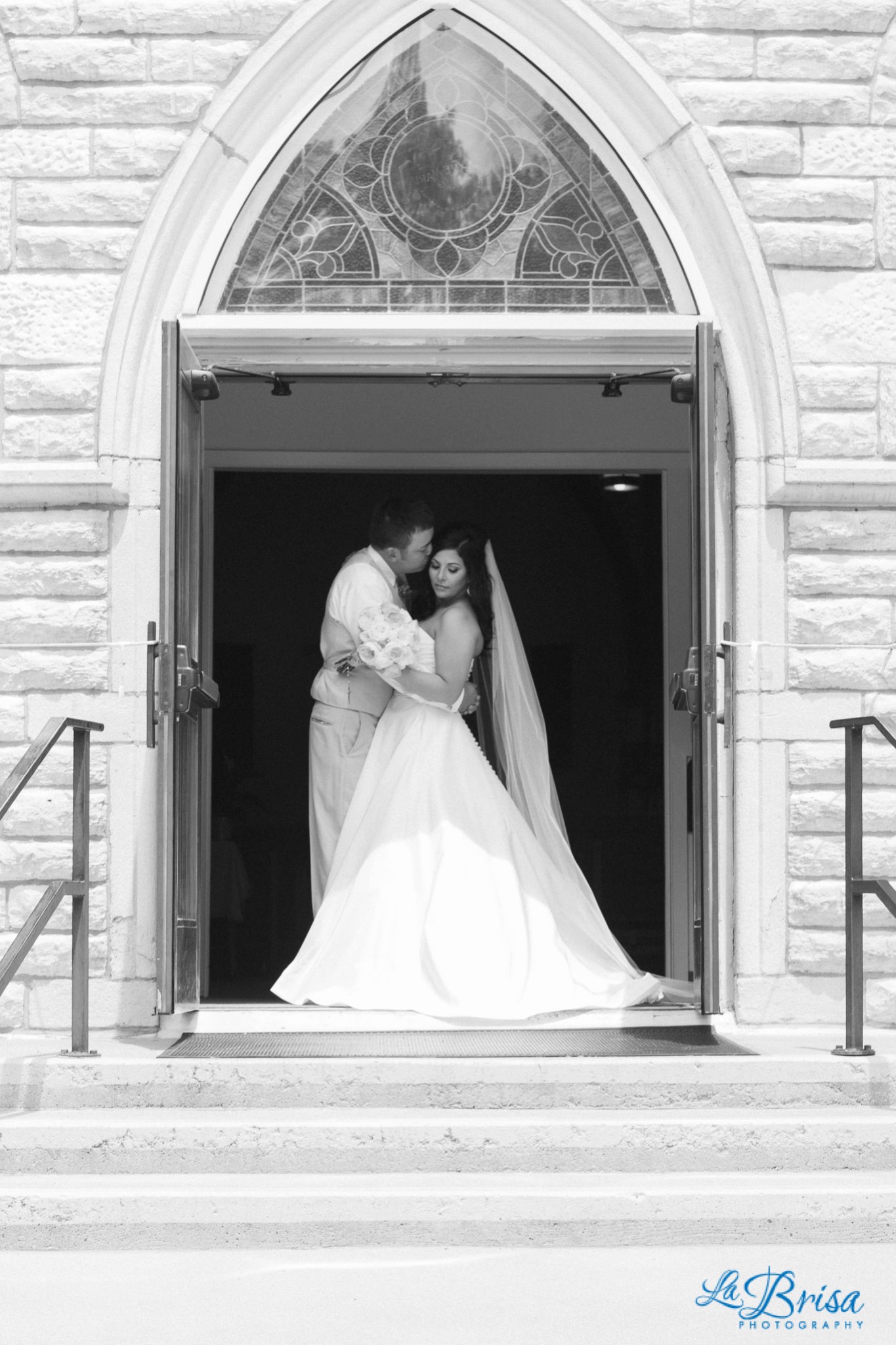 Wedding Bride Groom Our Lady of Perpetual Hope Concordia Kansas La Brisa Photography Emma York