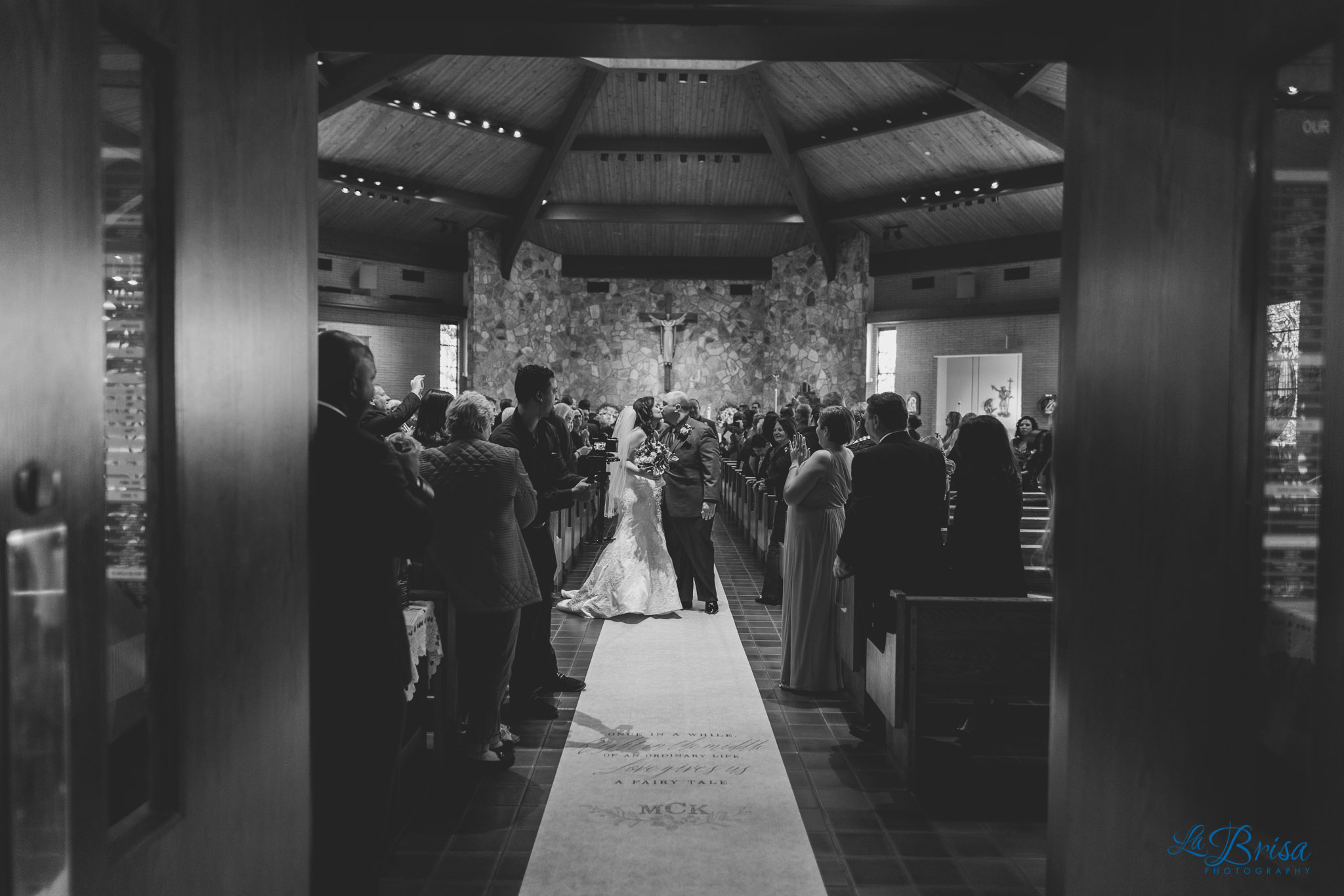 Lady of Our Hope Wedding Recessional Kiss