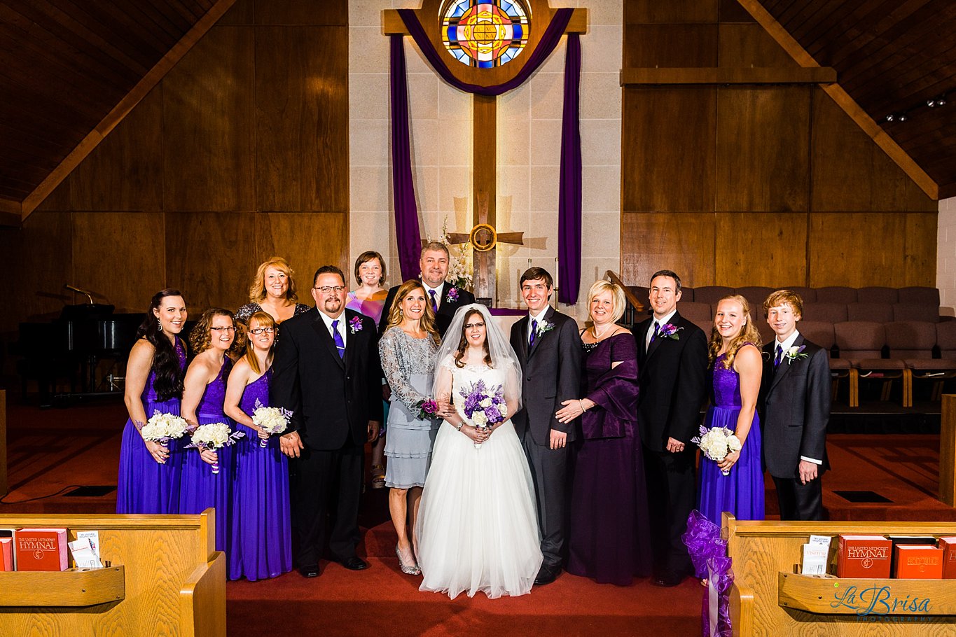 College Avenue United Methodist Wedding Formal Family Portrait