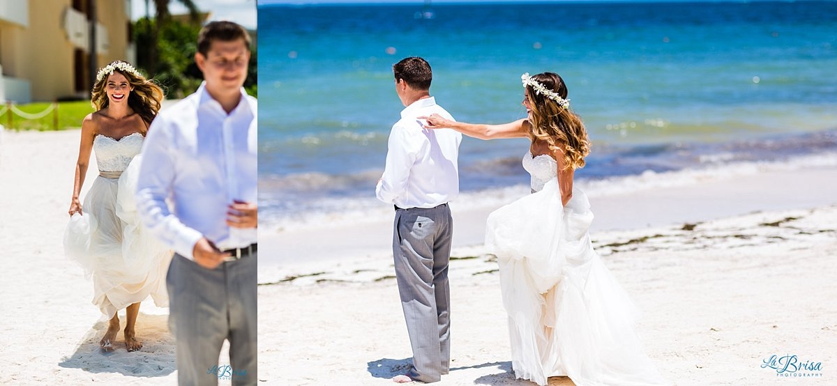 first look now sapphire riviera cancun destination wedding beach