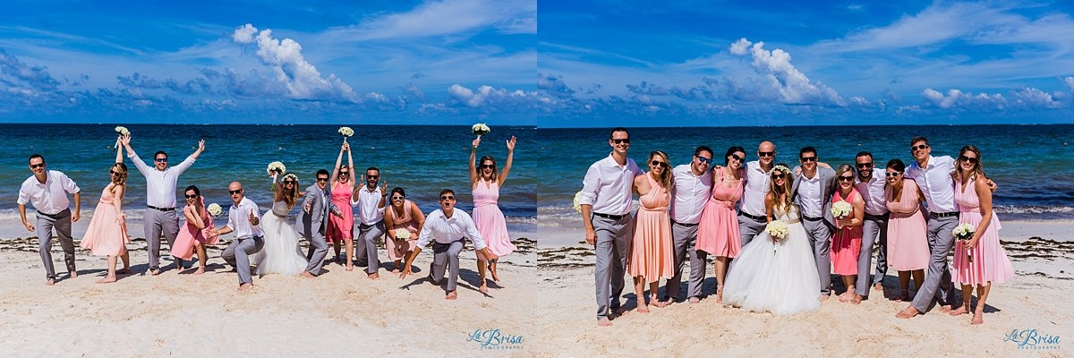 fun bridal party sunglasses beach cancun destination wedding