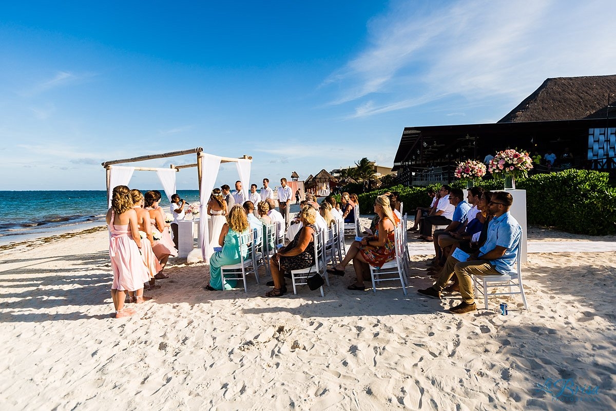 now sapphire cancun beach wedding ceremony