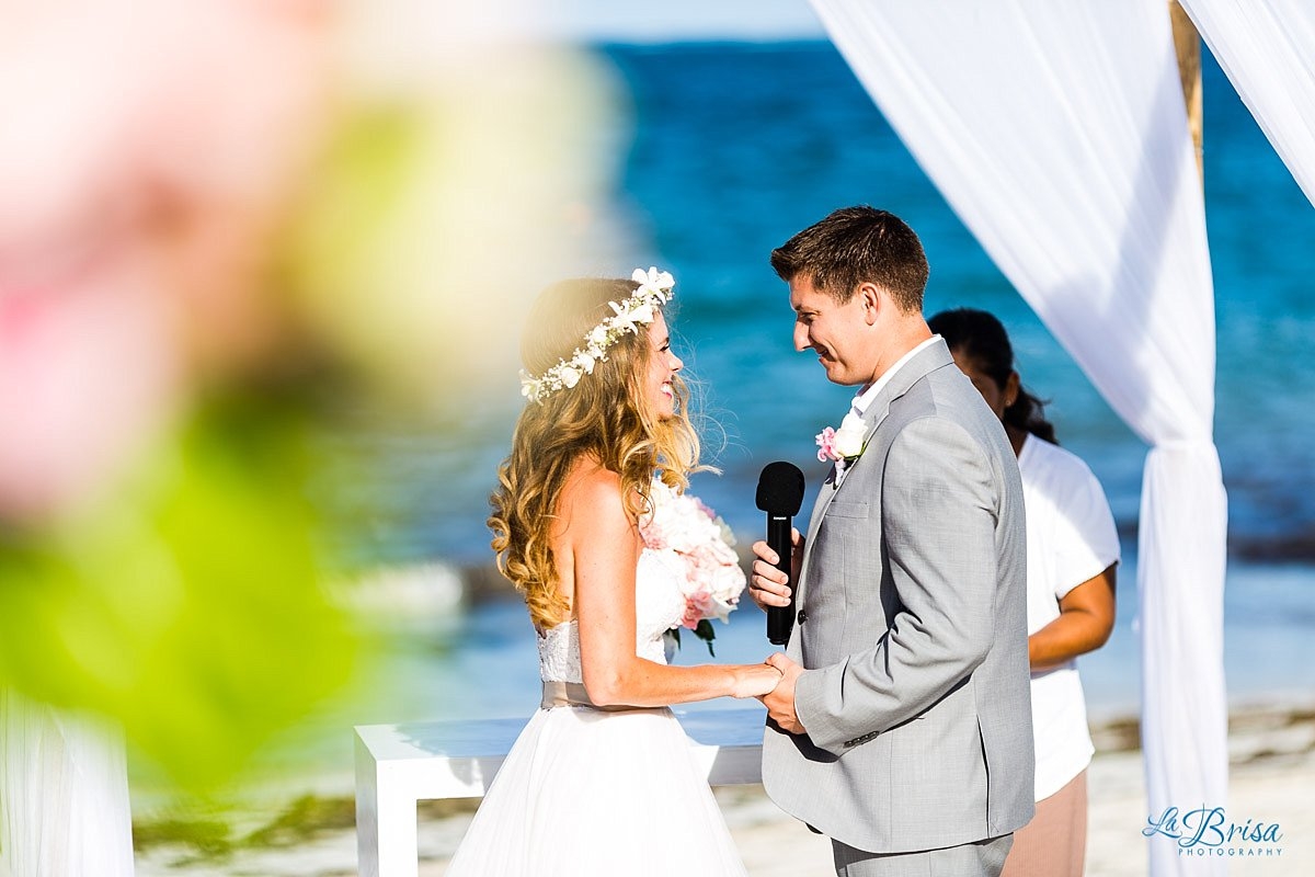 now sapphire cancun beach wedding ceremony