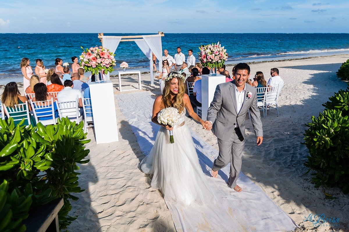 tequila terrace beach wedding recessional