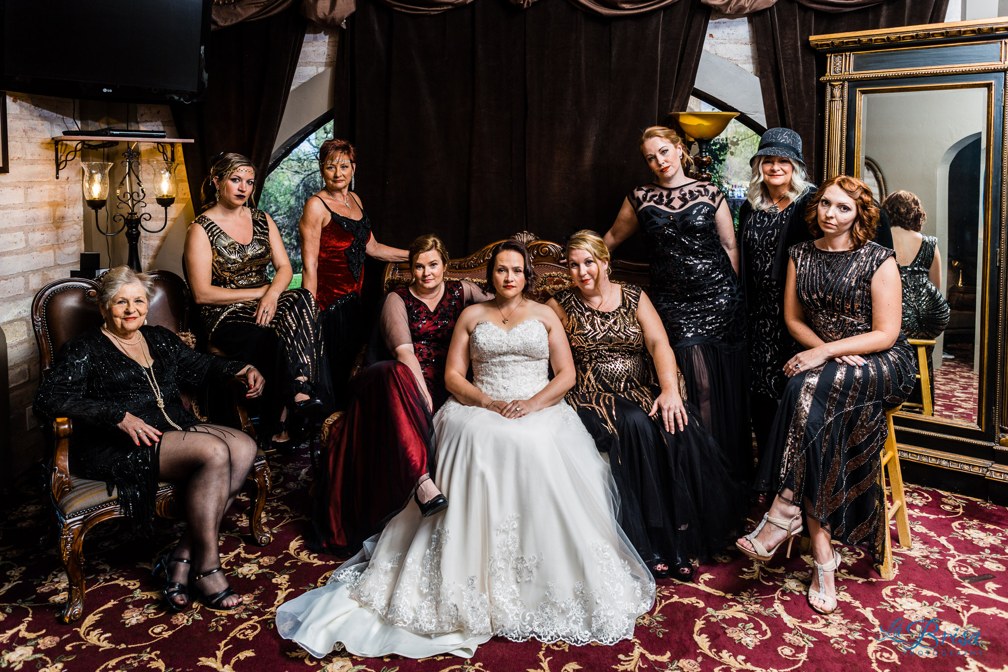 Gatsby theme women buttes at reflections wedding