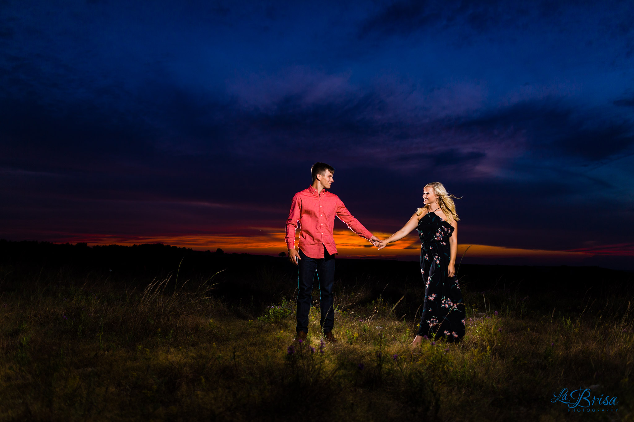 Midwest Epic Sunset Engagement